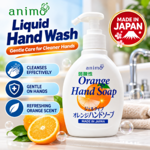 [MADE IN JAPAN] Animo Orange Hand Wash Hand Soap 200ml | Gentle on Hands Refreshing Orange Scent